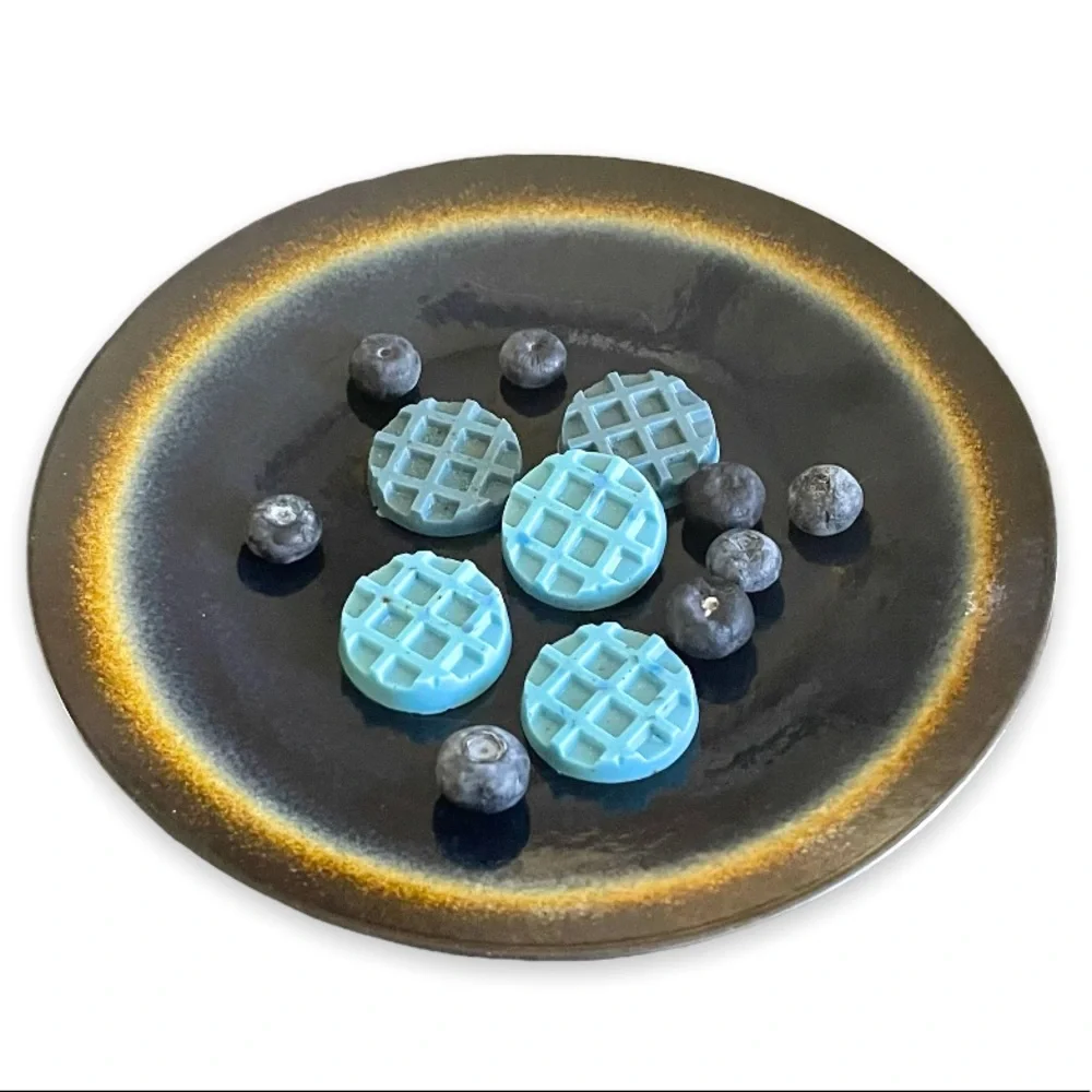 New VintageBitch Gifts - Handmade Organic Blueberry Waffle Mini Soaps 5 Pcs